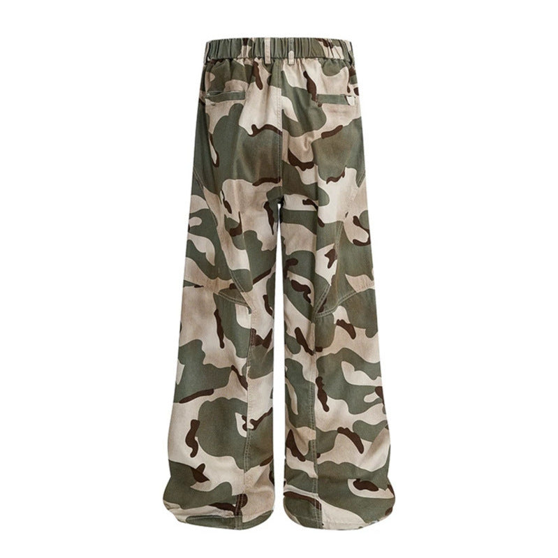 Damen weite Cargo‑Culotte‑Hose im Loose‑Fit mit Knie‑Patch und elastischem Bund Drune