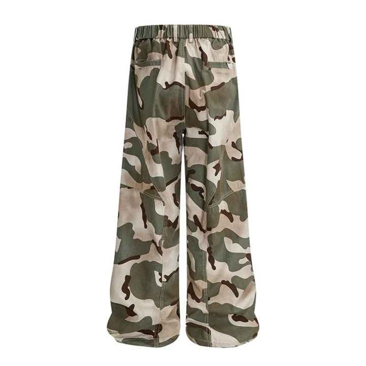 Damen weite Cargo‑Culotte‑Hose im Loose‑Fit mit Knie‑Patch und elastischem Bund Drune