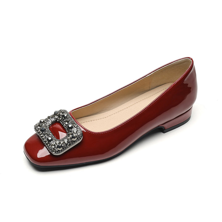 Damen Elegante Lackschuhe mit funkelnden Strass-Applikationen Drune