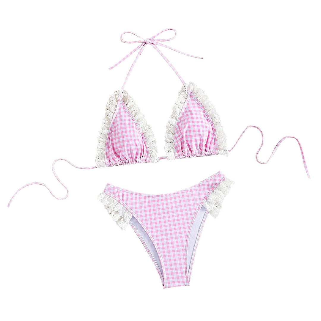 Damen Triangel-Bikini mit Rüschen Drune