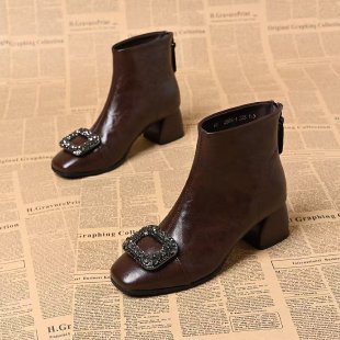 Damen Elegante Stiefeletten mit Glitzer-Applikationen Drune