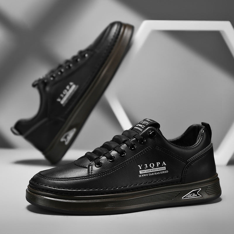 Herren Low-Top City-Sneaker aus Kunstleder mit dicker Komfortsohle und dezenter Logoprägung Drune