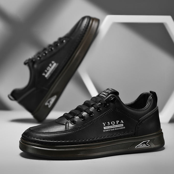 Herren Low-Top City-Sneaker aus Kunstleder mit dicker Komfortsohle und dezenter Logoprägung Drune