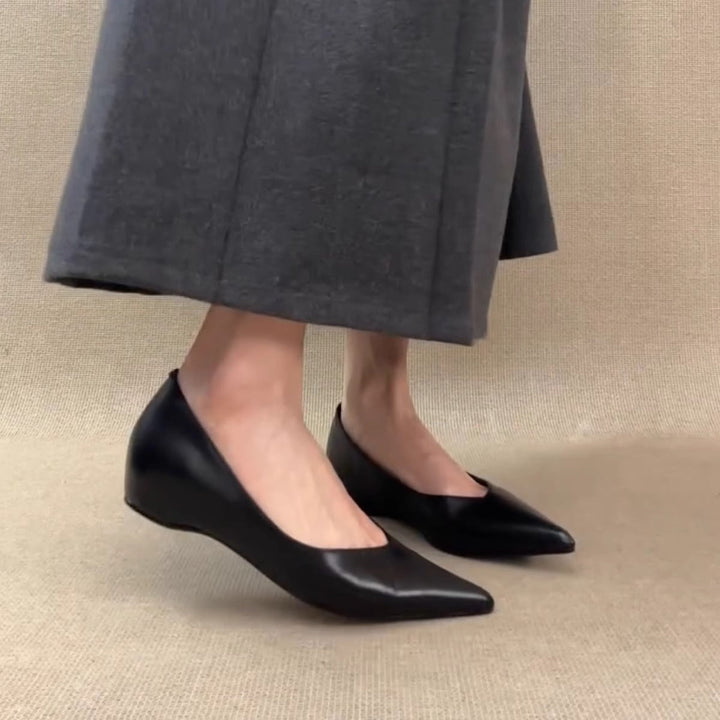 Damen spitze Ballerinas mit raffinierter Ausschnittform und komfortablem Innenleben Drune