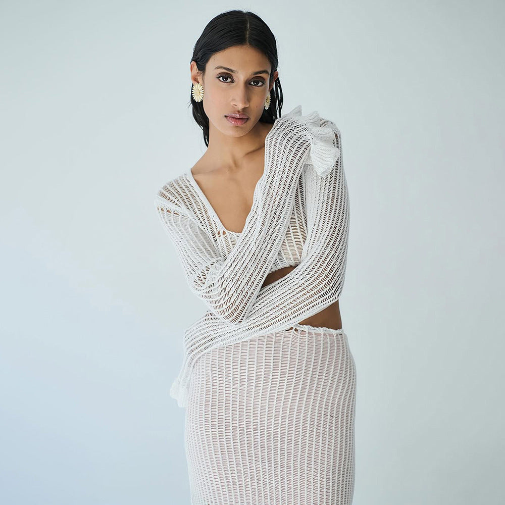 Damen elegantes und durchscheinendes Strandset Drune