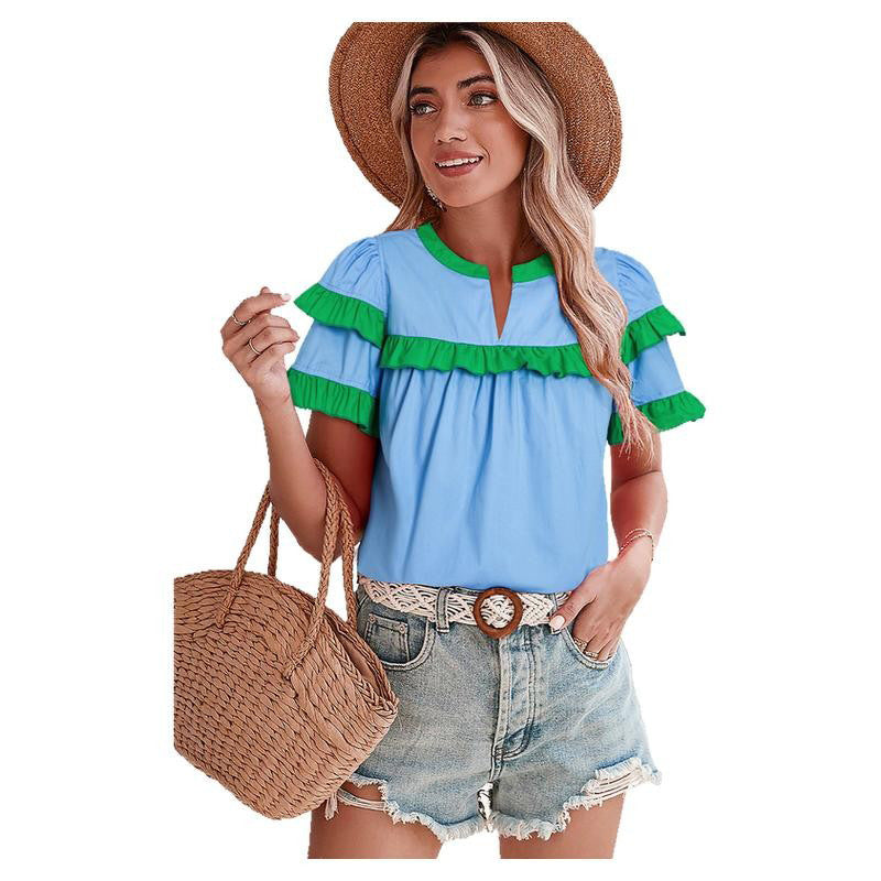 Damen Freizeitbluse mit Rüschendetails und modernen Akzenten Drune