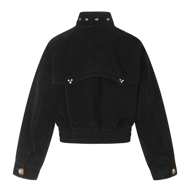 Herren Veloursleder‑Bomberjacke im Pilotenstil Drune