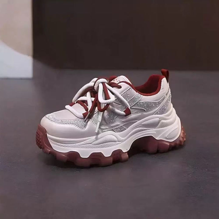 Damen Trendige Chunky Sneakers mit doppelter Dämpfung und atmungsaktivem Mesh-Obermaterial Drune