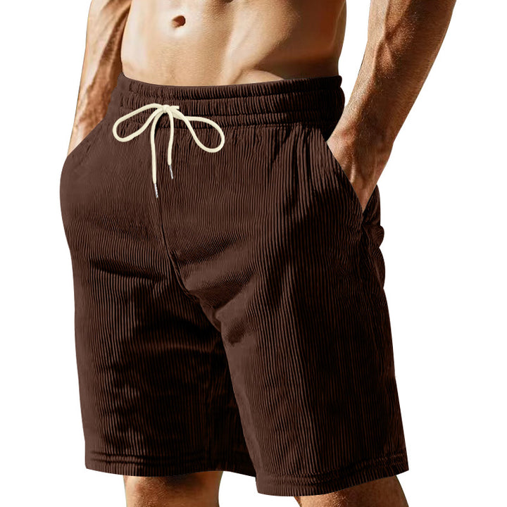 Herren nan knielange Bermudashorts mit elastischem Bund Kordelzug und Seitentaschen Drune