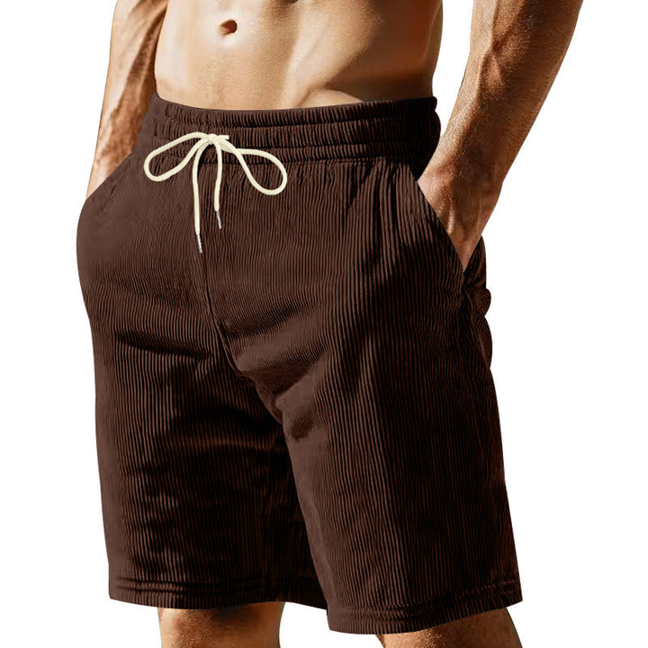 Herren nan knielange Bermudashorts mit elastischem Bund Kordelzug und Seitentaschen Drune