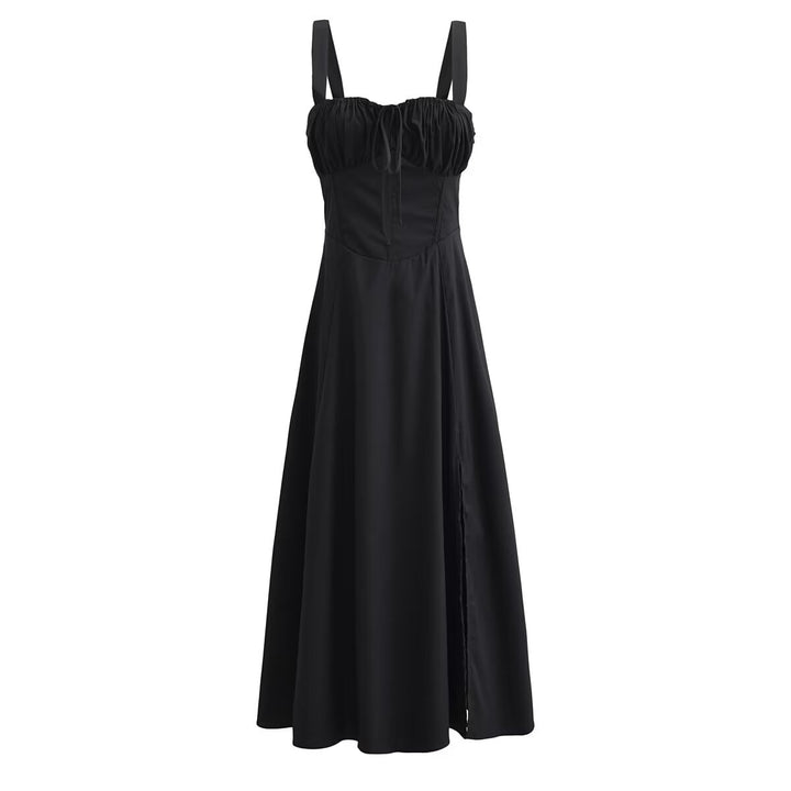 Damen Maxikleid mit gerafftem Oberteil Drune