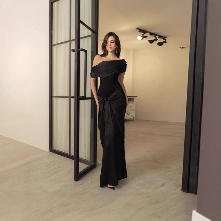 Damen Abendkleid mit elegantem Off-Shoulder-Design und figurbetontem Schnitt Drune
