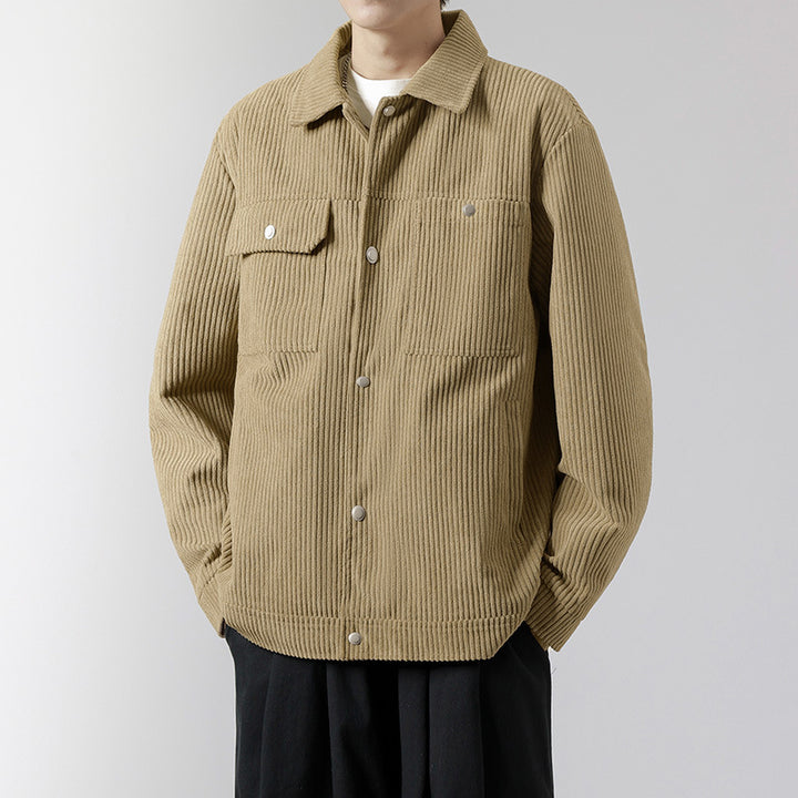 Herren Weiche Kordjacke mit Fleece-Futter Drune