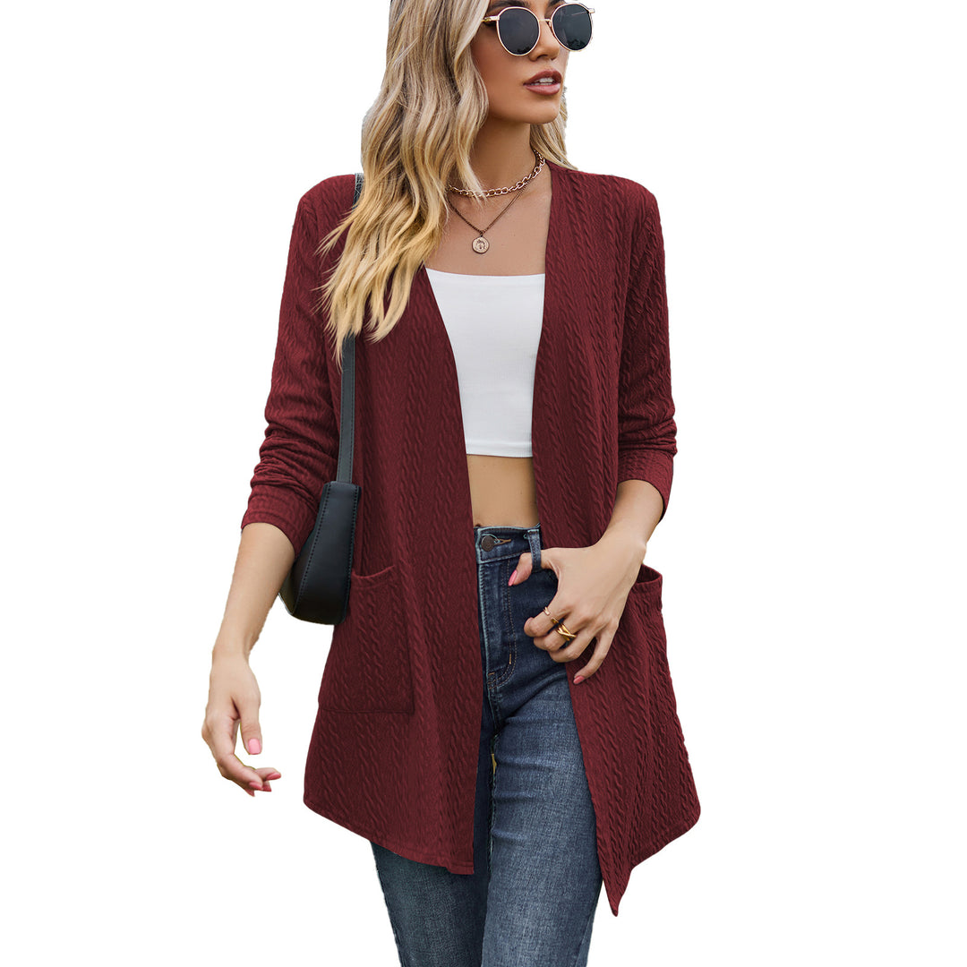 Damen Strickjacke mit offener Front und eingearbeiteten Taschen Drune