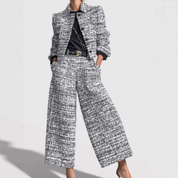 Damen Modernes Tweed-Anzug-Set