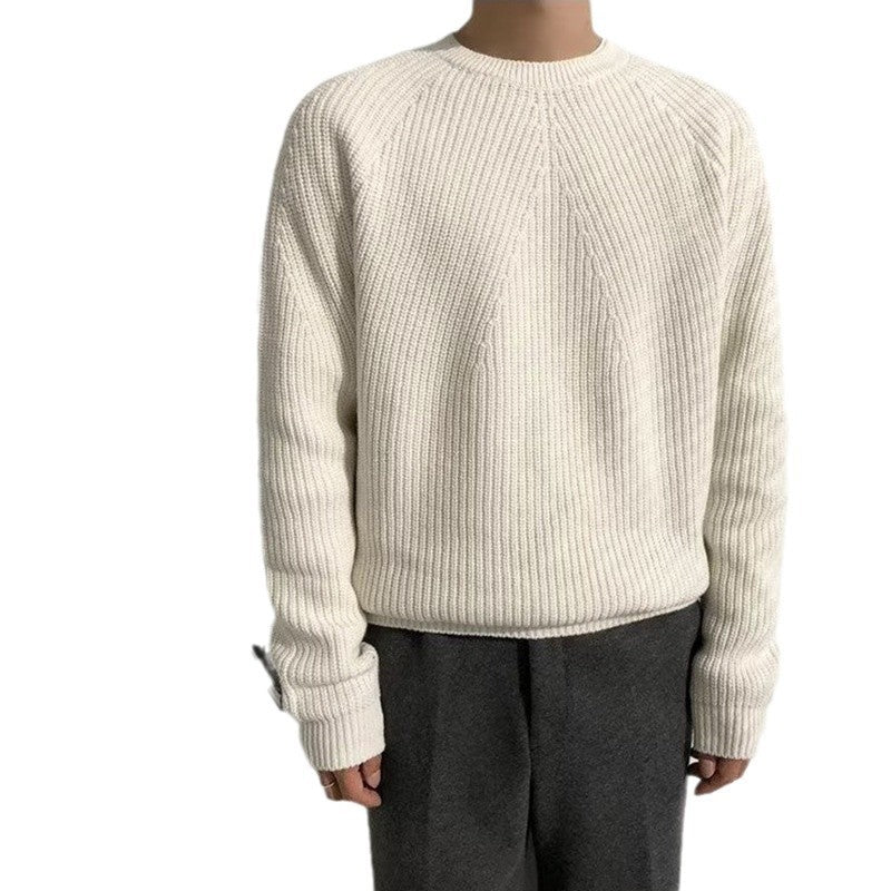 Herren Gemütlicher Strickpullover mit feinem Rippenmuster Drune