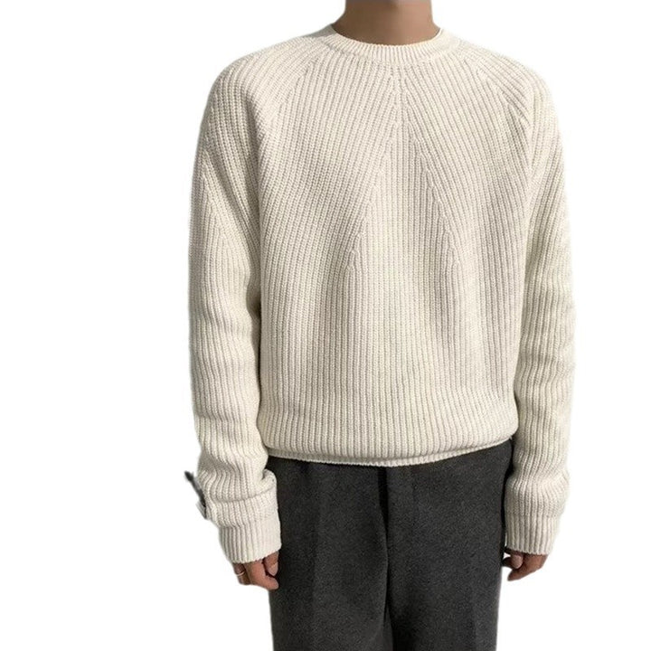Herren Gemütlicher Strickpullover mit feinem Rippenmuster Drune