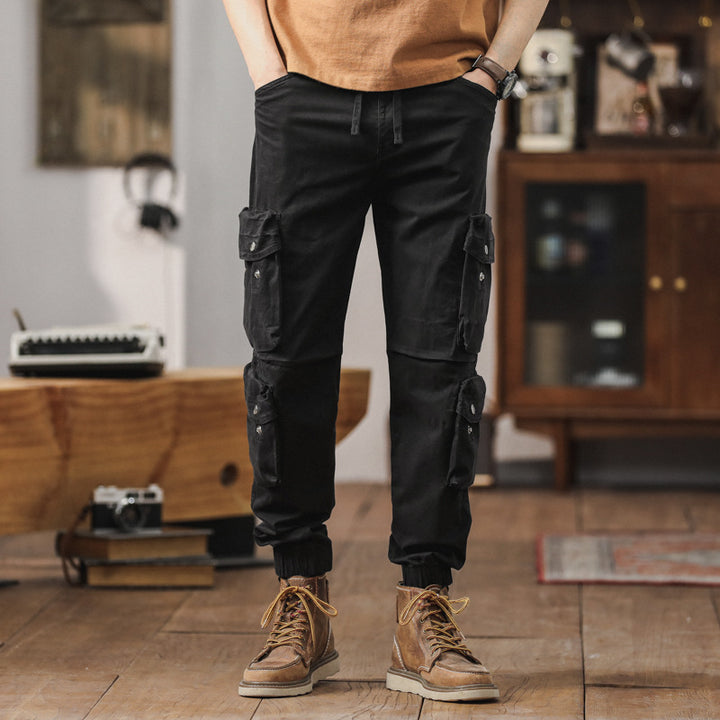 Herren Multifunktions-Cargo-Jogger mit abnehmbaren Kniepanelen, Utility-Taschen und elastischem Saum Drune
