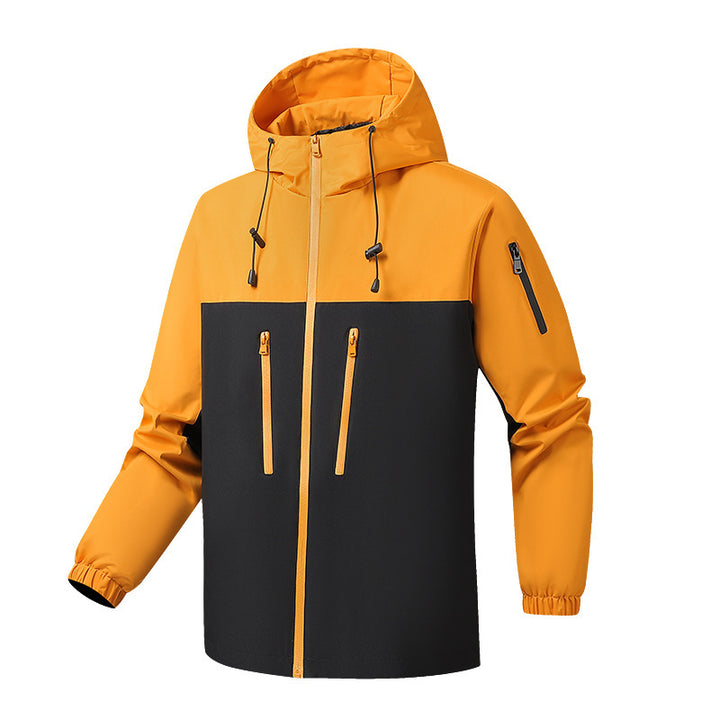 Herren winddichte Funktionsjacke mit stylischem Farbkontrast und praktischen Taschen Drune