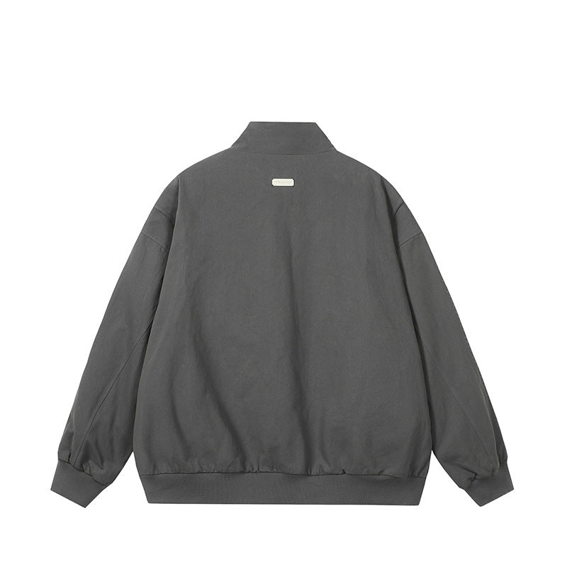 Herren modische Steppjacke mit hohem Kragen und seitlichen Reißverschlusstaschen Drune