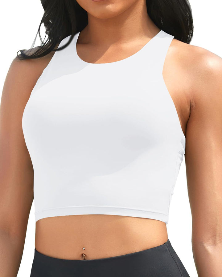 Damen Sportliches Crop-Top Drune