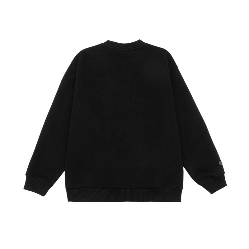 Unisex Oversize‑Sweatshirt mit gesticktem Schachritter‑Logo und gerippten Bündchen Drune