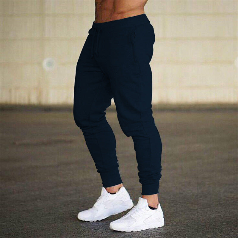 Herren nan eng zulaufende Jogginghose Baumwollmischung mit Bündchen und Kordelzug Drune