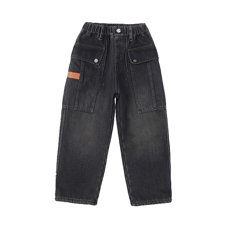 Damen lässige Cargo-Jeans im Oversized-Stil Drune