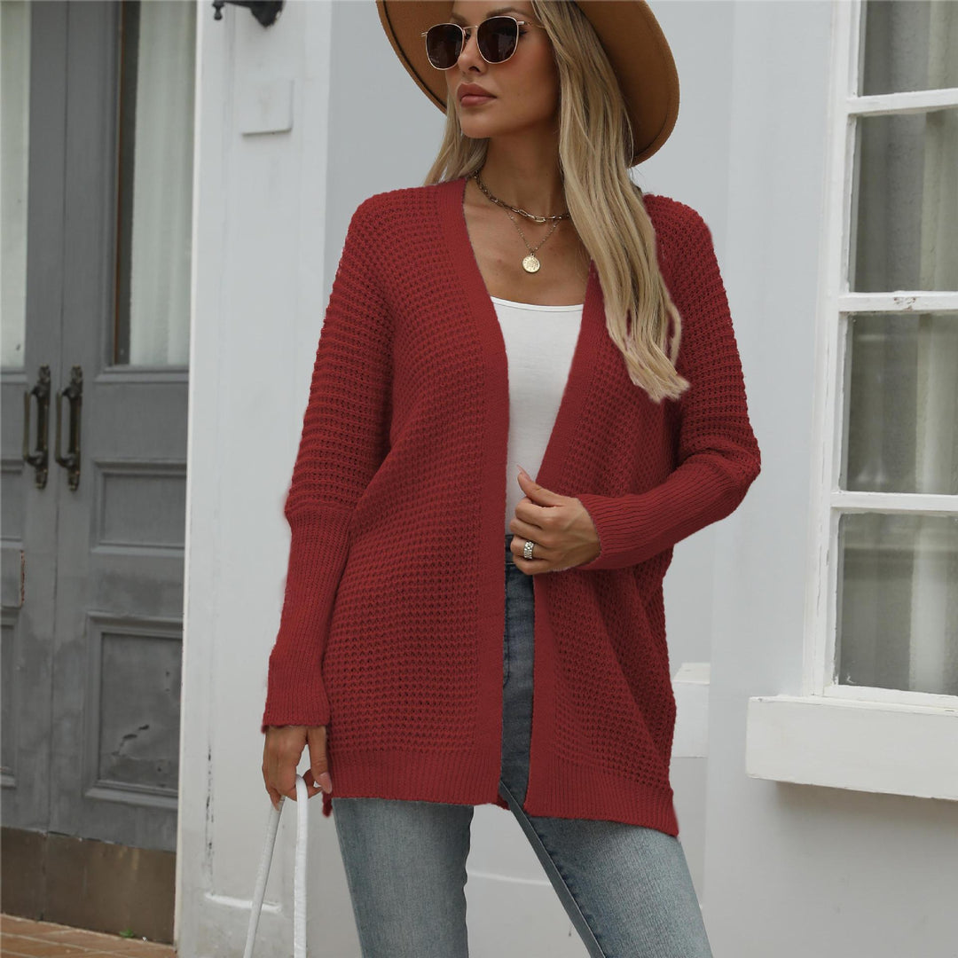 Damen offene Strickjacke mit lässigem Schnitt und weichem Material Drune
