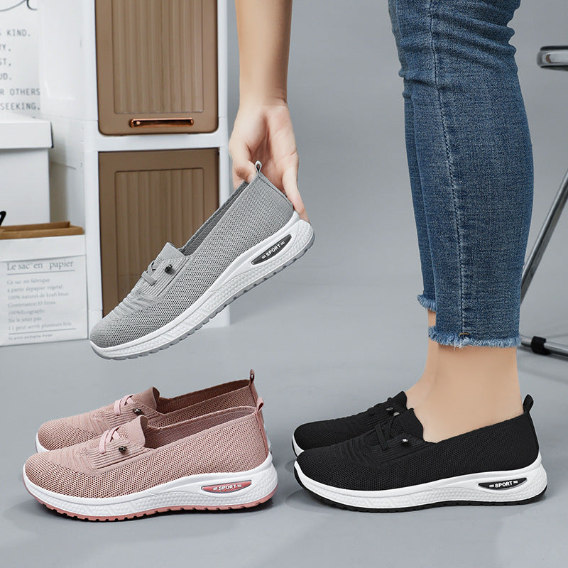 Damen nan leichter Strick-Slipper-Sneaker mit Memory-Schaum-Fußbett und rutschfester Gummilaufsohle Drune