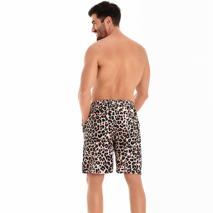 Herren Badeshorts mit trendigem Leopardenmuster und leichtem, schnelltrocknendem Material Drune