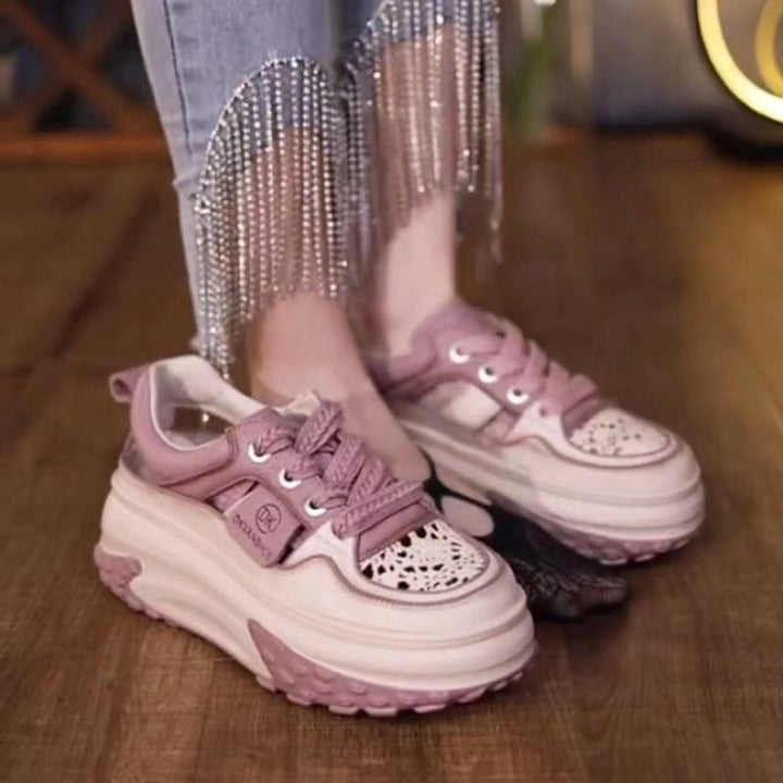 Damen High-Top Sneakers mit gepolsterter Sohle und atmungsaktiver Konstruktion Drune