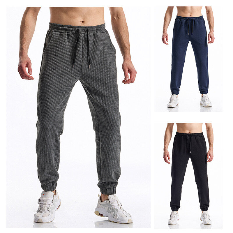 Herren Texturierte Jogginghose mit elastischem Bund, Tunnelzug und gebündeltem Beinabschluss Drune