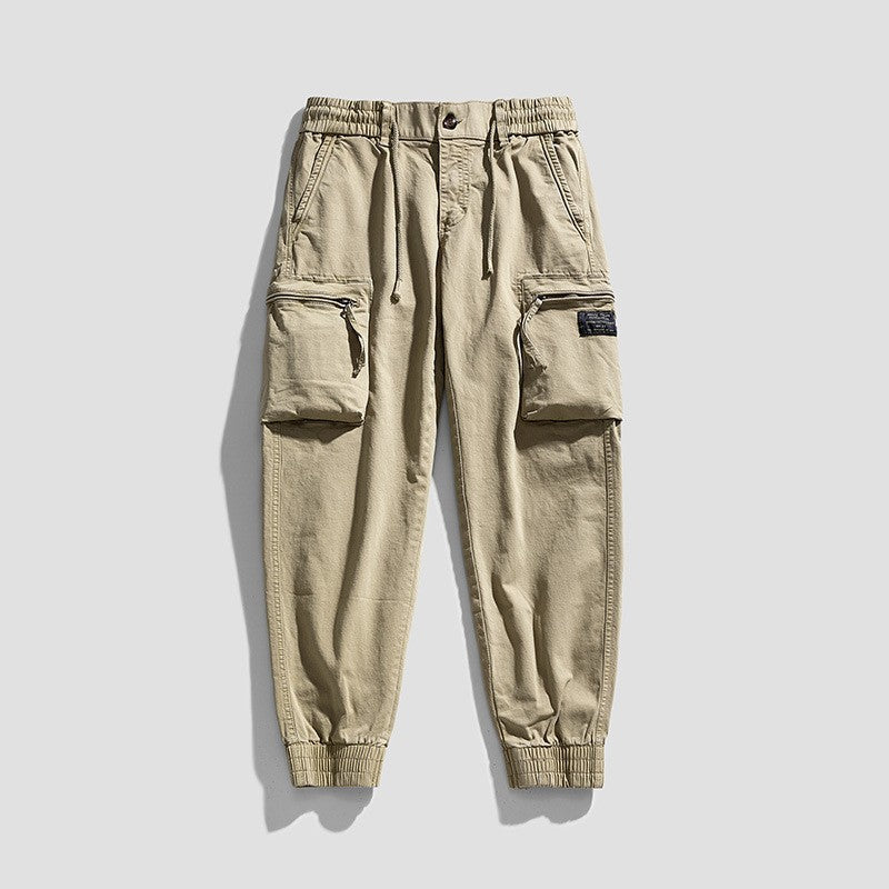 Herren funktionale Cargo-Jogginghose mit elastischem Bund und Reißverschluss-Taschen Drune