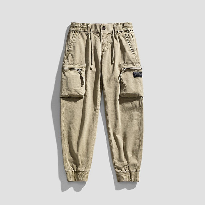 Herren funktionale Cargo-Jogginghose mit elastischem Bund und Reißverschluss-Taschen Drune