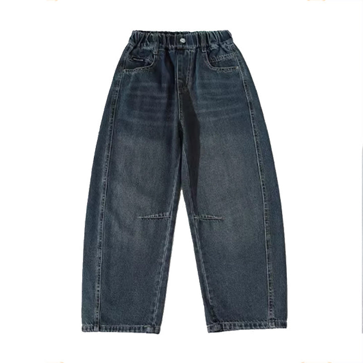 Damen lässige weite Denim-Hosen Drune
