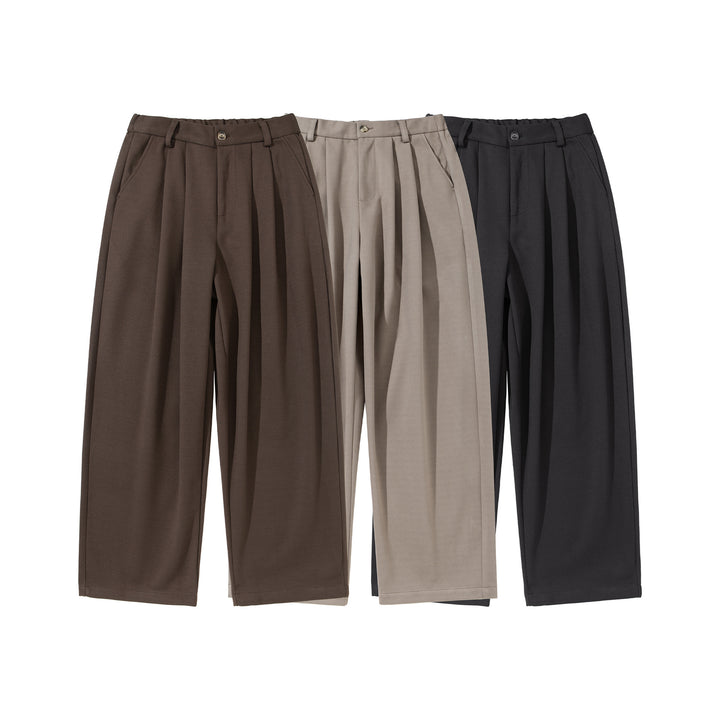 Damen Hochtaillierte Culotte-Hose mit Bundfalten und elastischem Rückenteil Drune