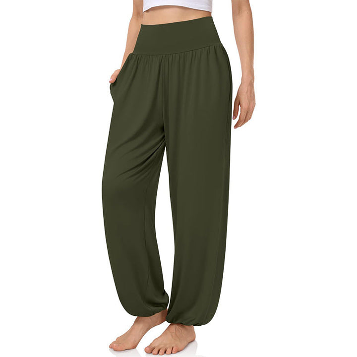 Damen Weite Freizeithose mit elastischem Bund und praktischen Seitentaschen Drune