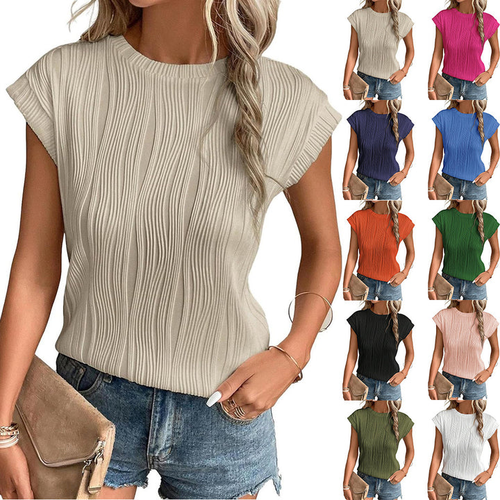 Damen Plissee T-Shirt Drune