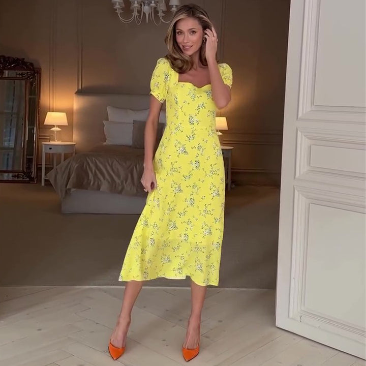 Damen Sommerkleid mit floralen Mustern Drune