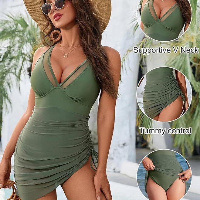 Damen Raffiniertes Badekleid Drune