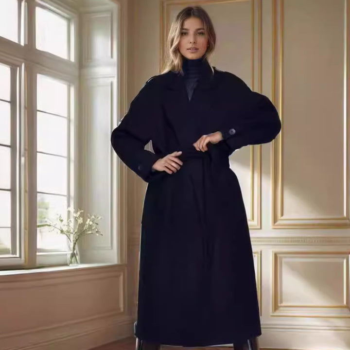Damen eleganter Duster-Mantel mit geräumigen Taschen und modernem Schnitt Drune