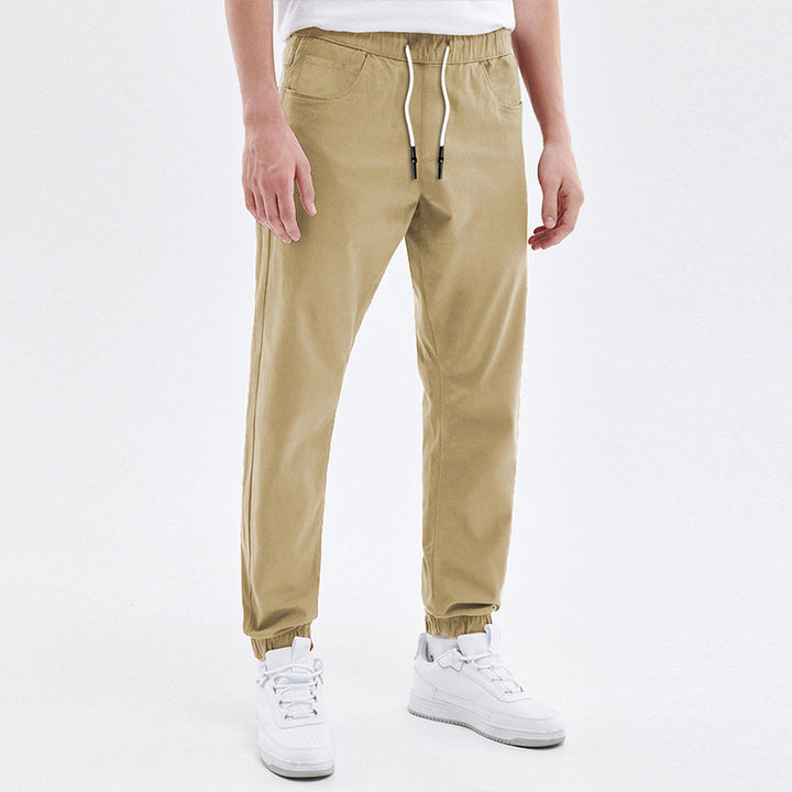 Herren Leichte Baumwoll-Jogginghose mit Tunnelzug, elastischen Bündchen und Schrägtaschen Drune