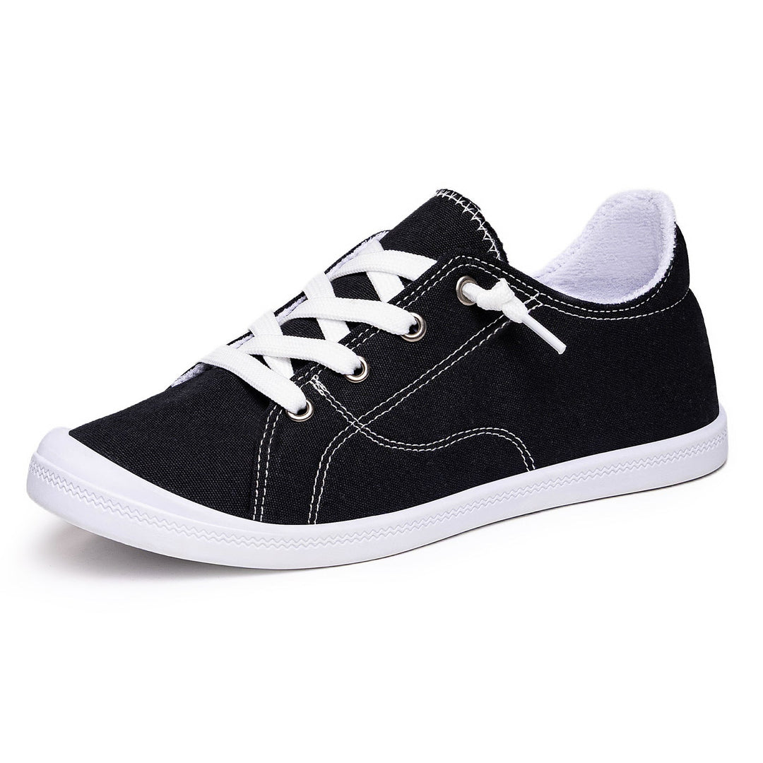 Damen Bequeme Canvas Sneakers mit atmungsaktiver Innensohle Drune