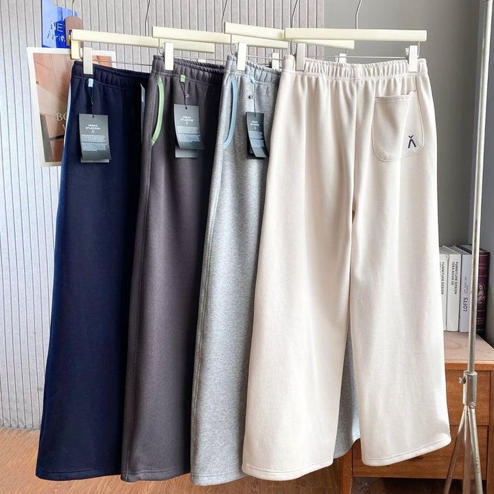 Damen lässige Freizeithose mit elastischem Bund und seitlichen Taschen Drune