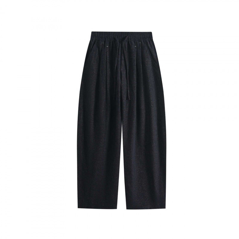 Damen Weite Culotte-Hose mit elastischem Bund und Tunnelzug Drune