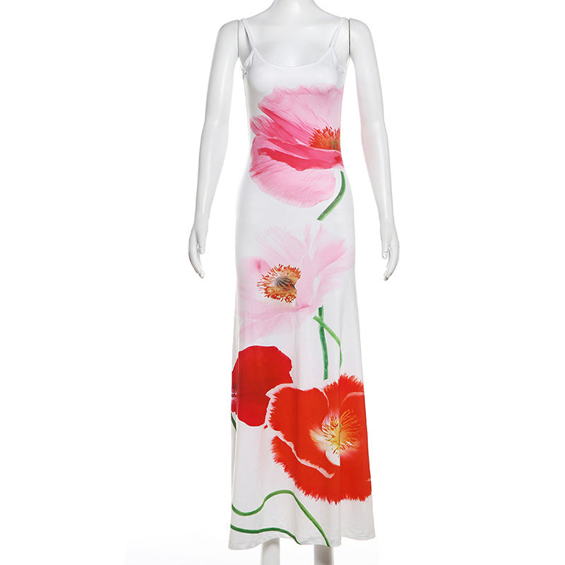 Damen Maxikleid mit floralem Muster Drune