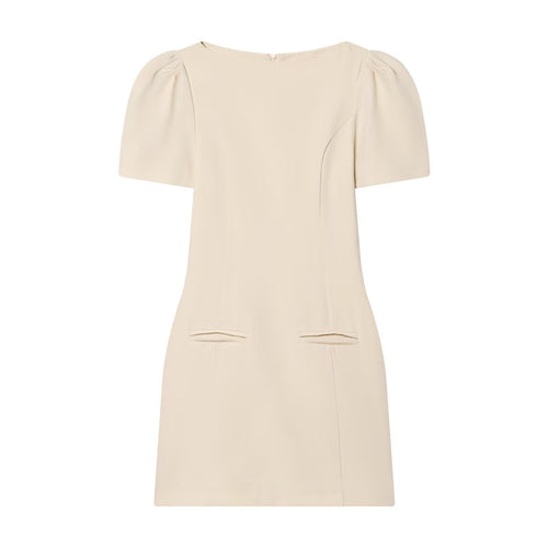 Damenkleid mit Puffärmeln und tailliertem Schnitt Drune