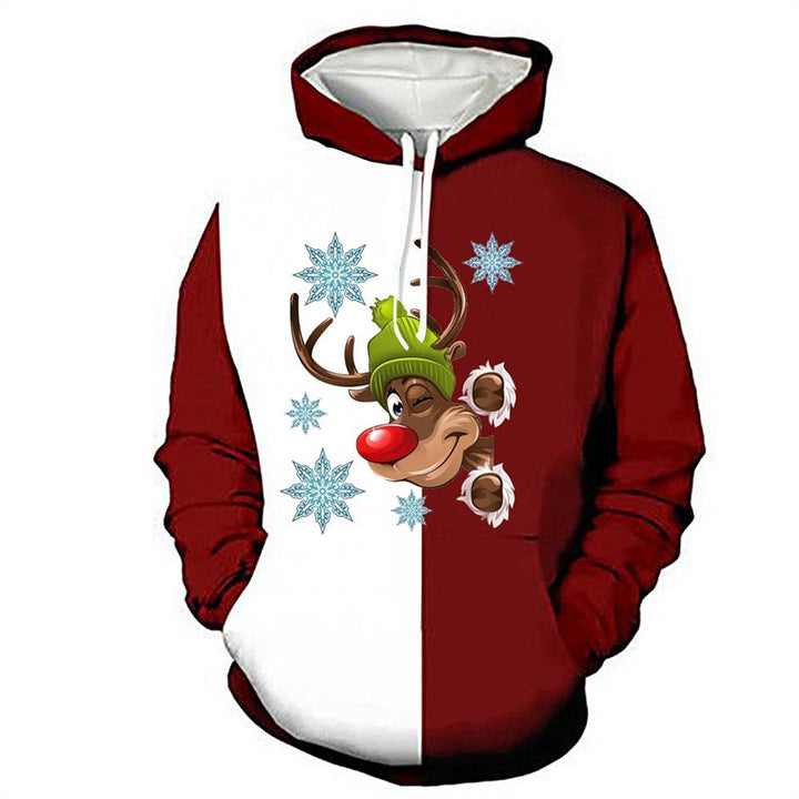 Damen Lustiger Kapuzenpullover mit Weihnachtsmotiv Drune