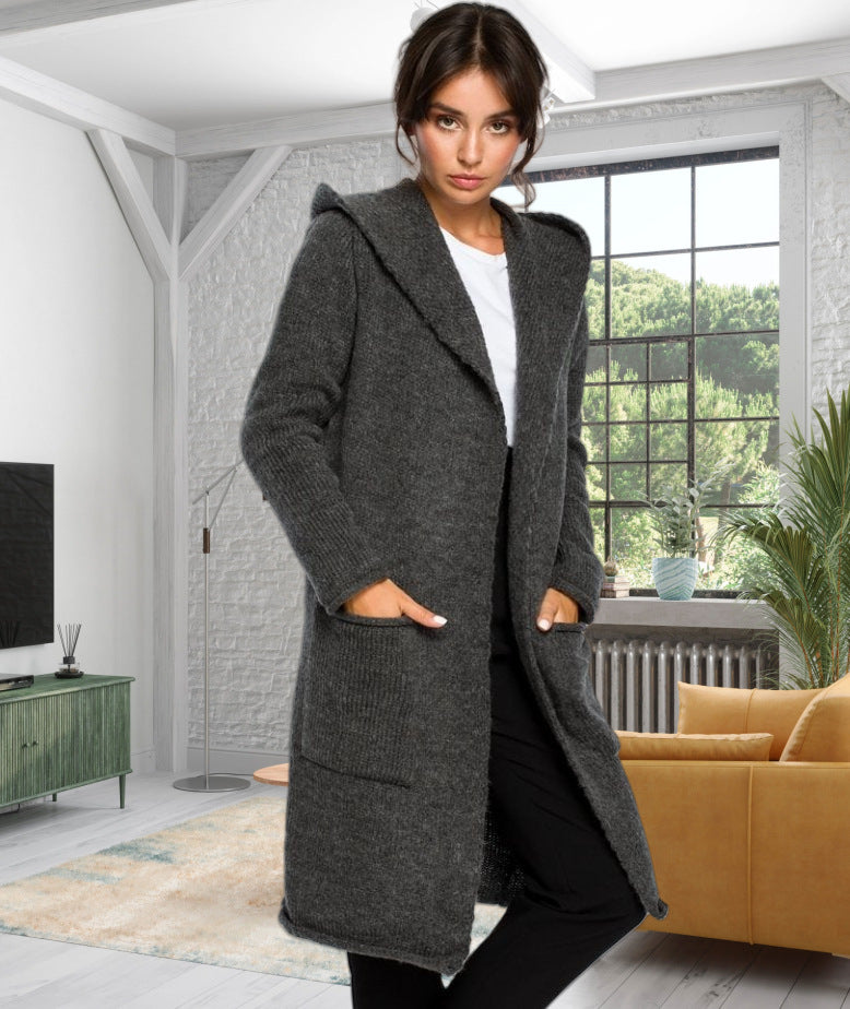 Damen langer Strickmantel Drune